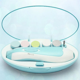 Premium 6-in-1 Electric Baby Nail Trimmer Set – Safe Infant Nail Filer & Clipper Alternative Kit with Storage Case